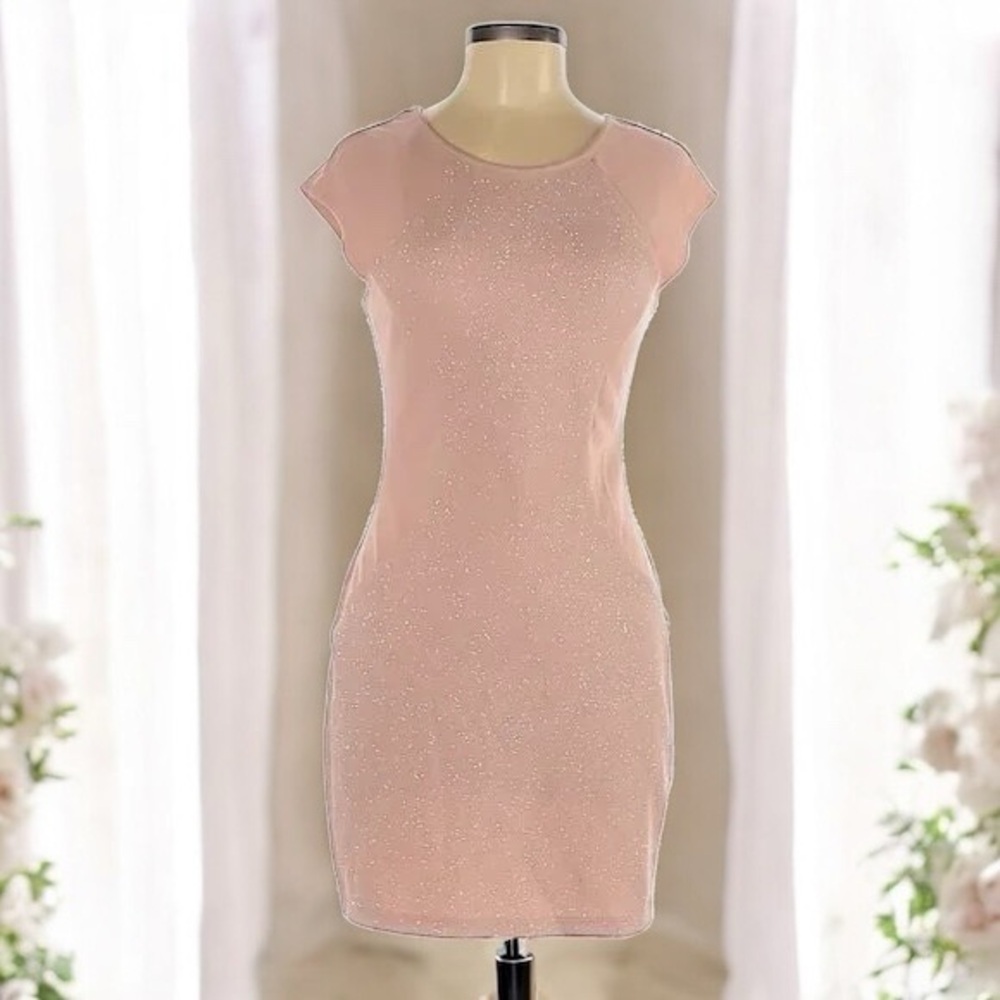 Speechless Pink Glitter Mini Dress | NWOT Cocktail / Formal | Size 7 - Picture 1 of 9